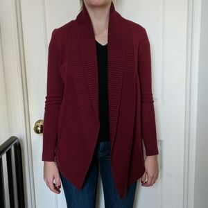 Banana Republic burgundy open face cardigan
